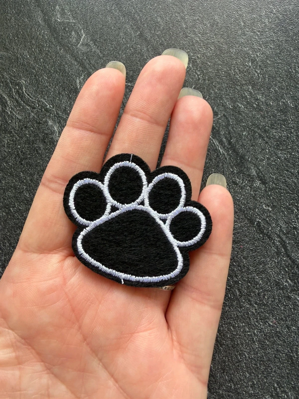 Zwarte witte honden- en kattenlap embleem patch – photo 2